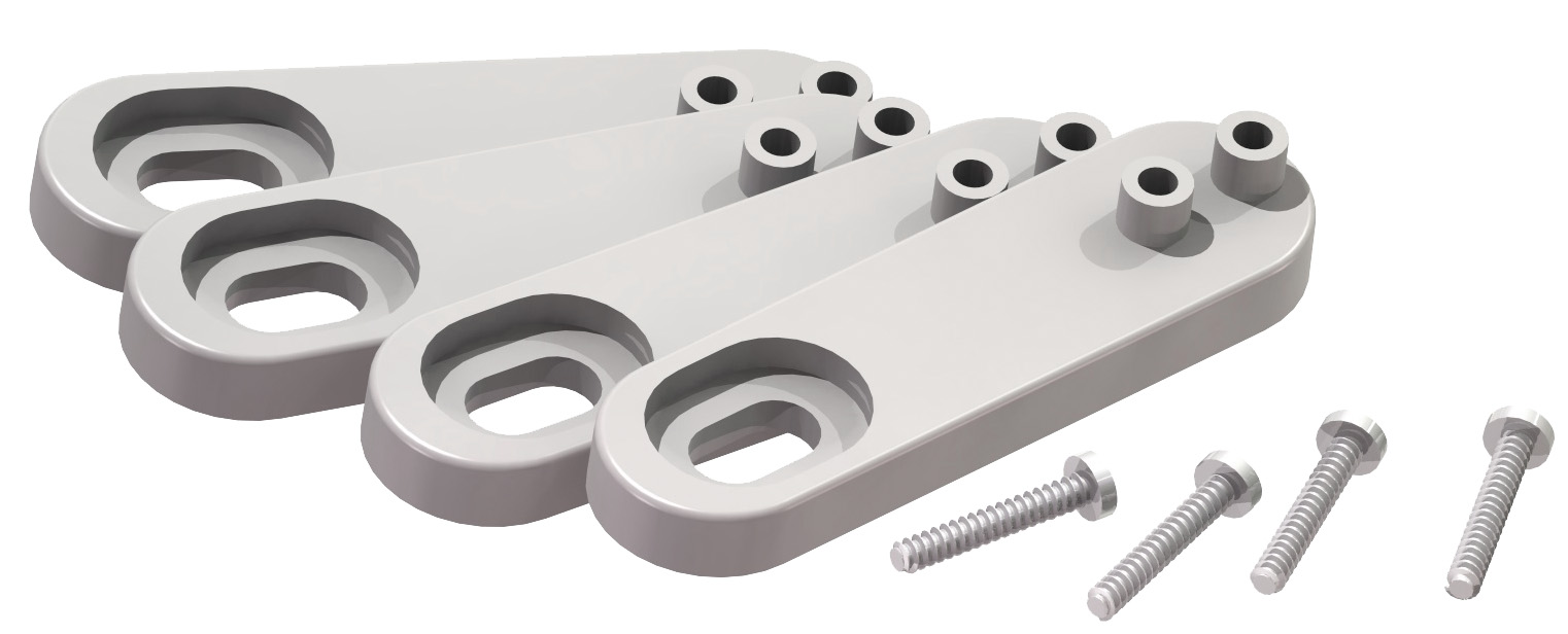 2 rail supports including screws